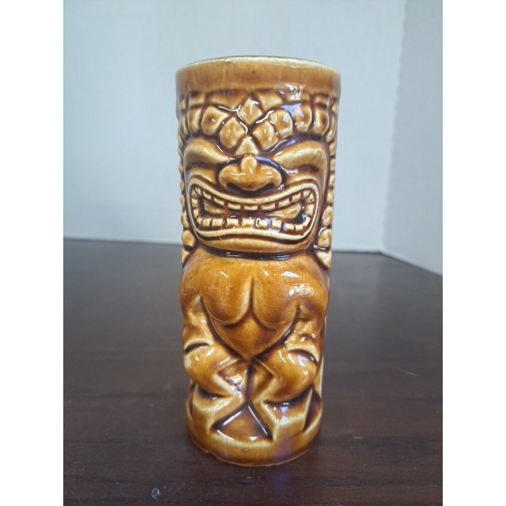 Vintage Orchids Of Hawaii Tiki Man Vase Made In Japan